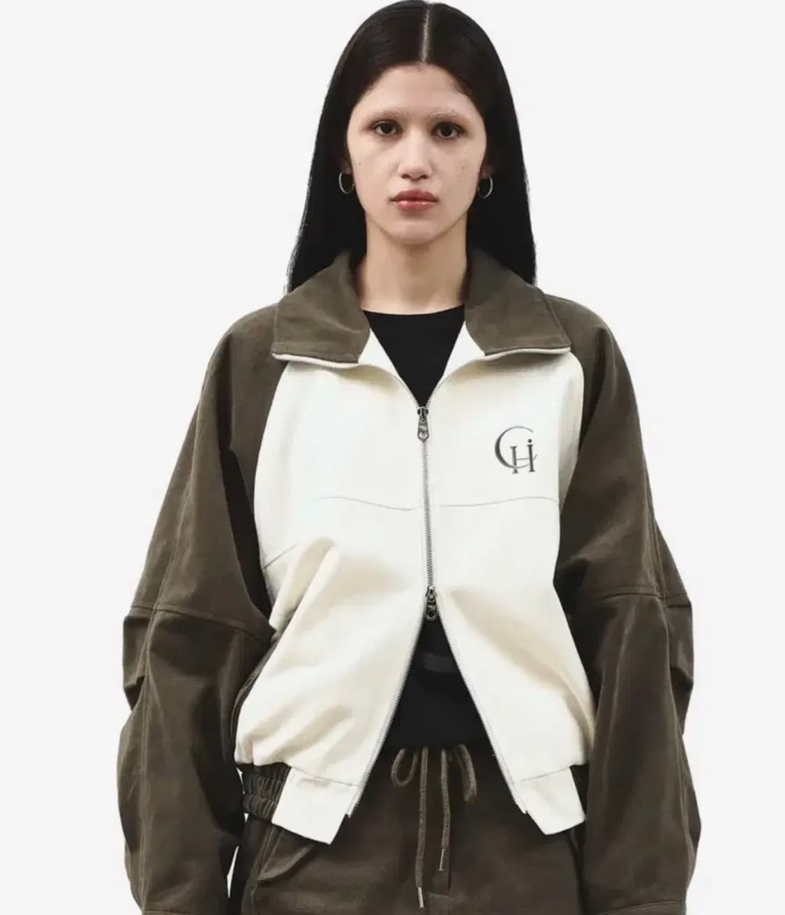 하이키클럽 콘트라스트자켓 카키 상품이미지2