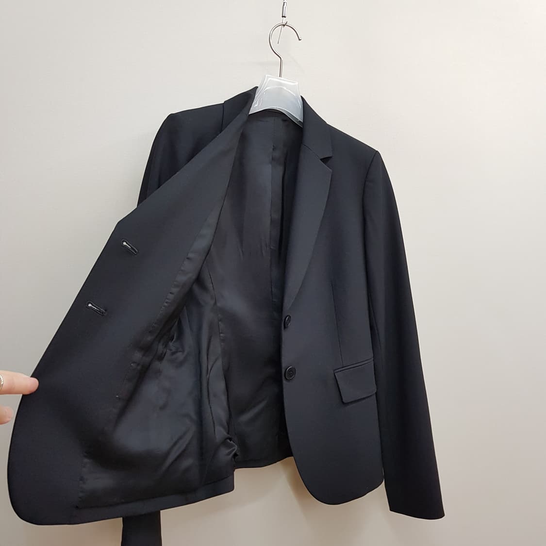 Theory 띠어리 블랙 울 테일러드 자켓  슬랙스 셋업 수트 0사이즈 상품이미지5