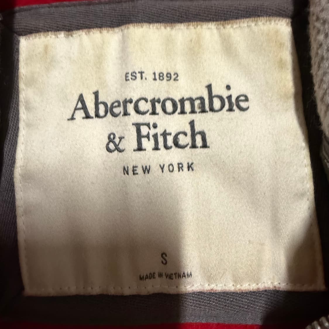 대장템 딱붙핏 아베크롬비 레드 후드집업 S 상품이미지3
