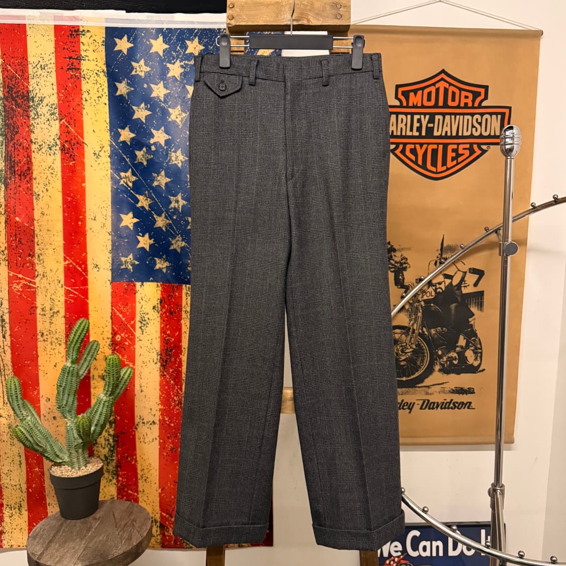 90s 폴로 랄프로렌 글랜 체크 울 트라우저 클래식 테일러 팬츠 N314 상품이미지1