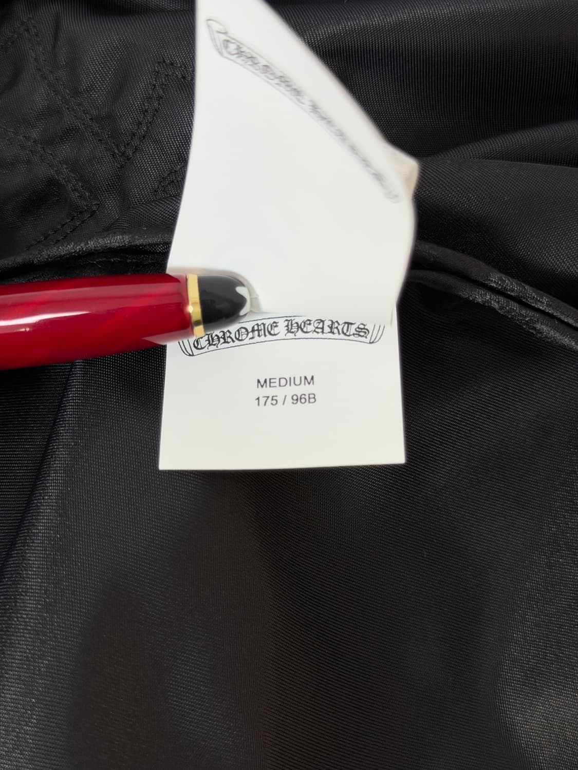 25SS 크롬하츠 VIC 크로스 레더패치 롱 야상 자켓 M 상품이미지5