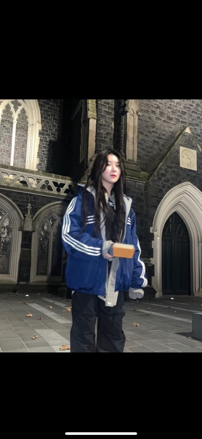 90's 아디다스 리버시블 빅로고 자수 후드점퍼 상품이미지2