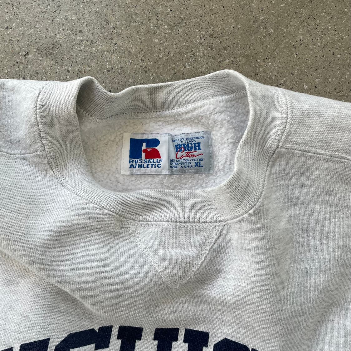 빈티지  러셀 애슬레틱 하이코튼 그레이(네이비) made in usa 상품이미지2