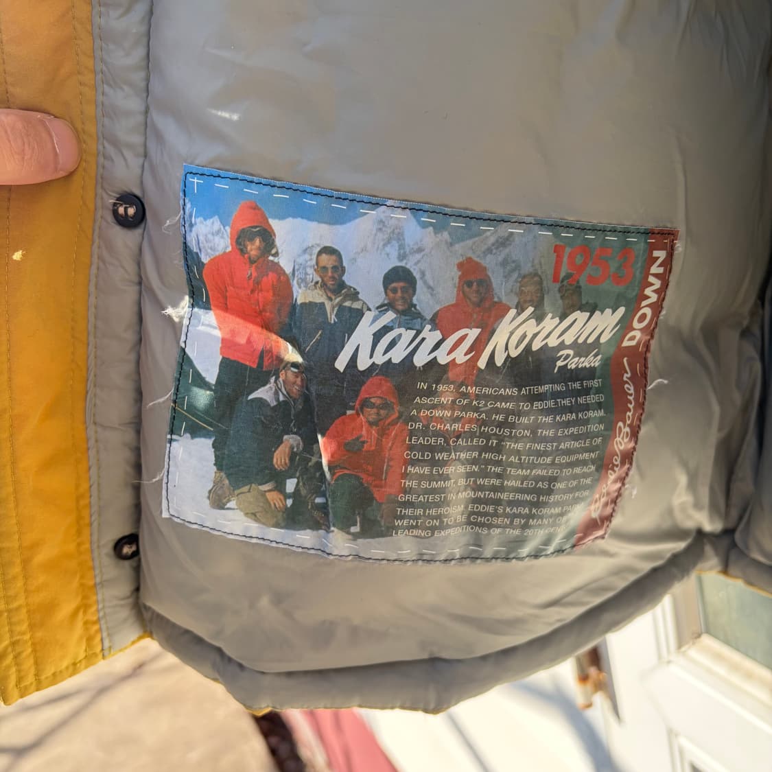 에디바우어 카라코람 빈티지 다운 패딩 XL 상품이미지8