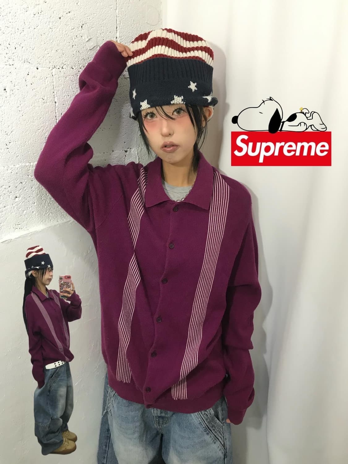 Supreme Cardigan Sweater - 12Ss 상품이미지1