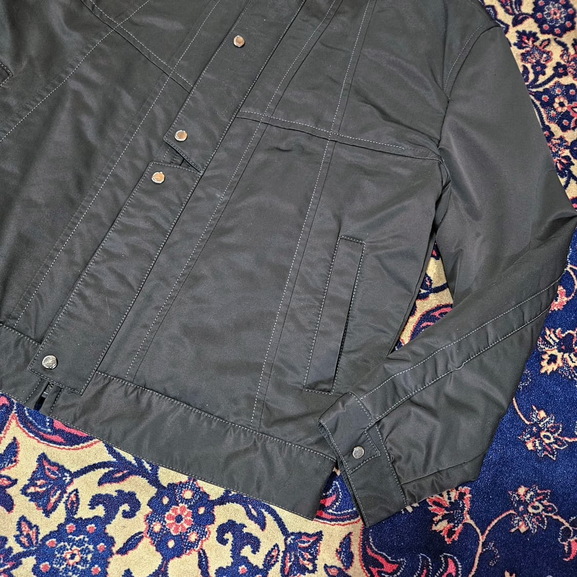 솔리드옴므 센터 절개 나일론 집업 자켓 52size 상품이미지3