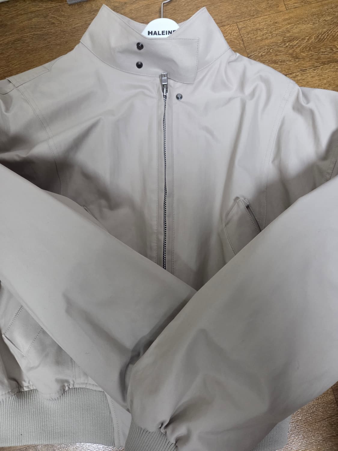 알렌느) 레이어드 해링턴 블루종 2사이즈 상품이미지2