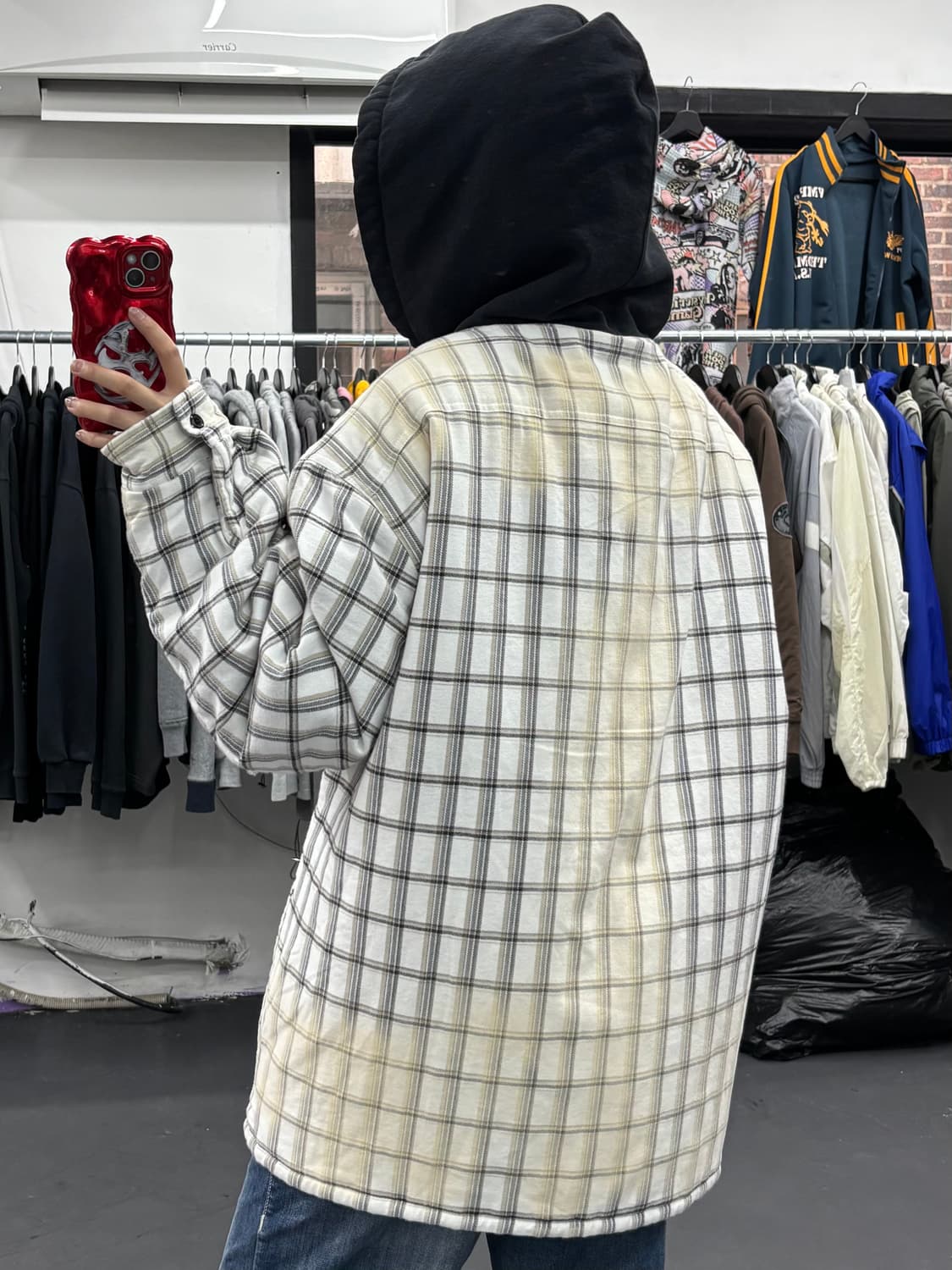 슈프림 x 디키즈 체크 후드자켓 상품이미지5