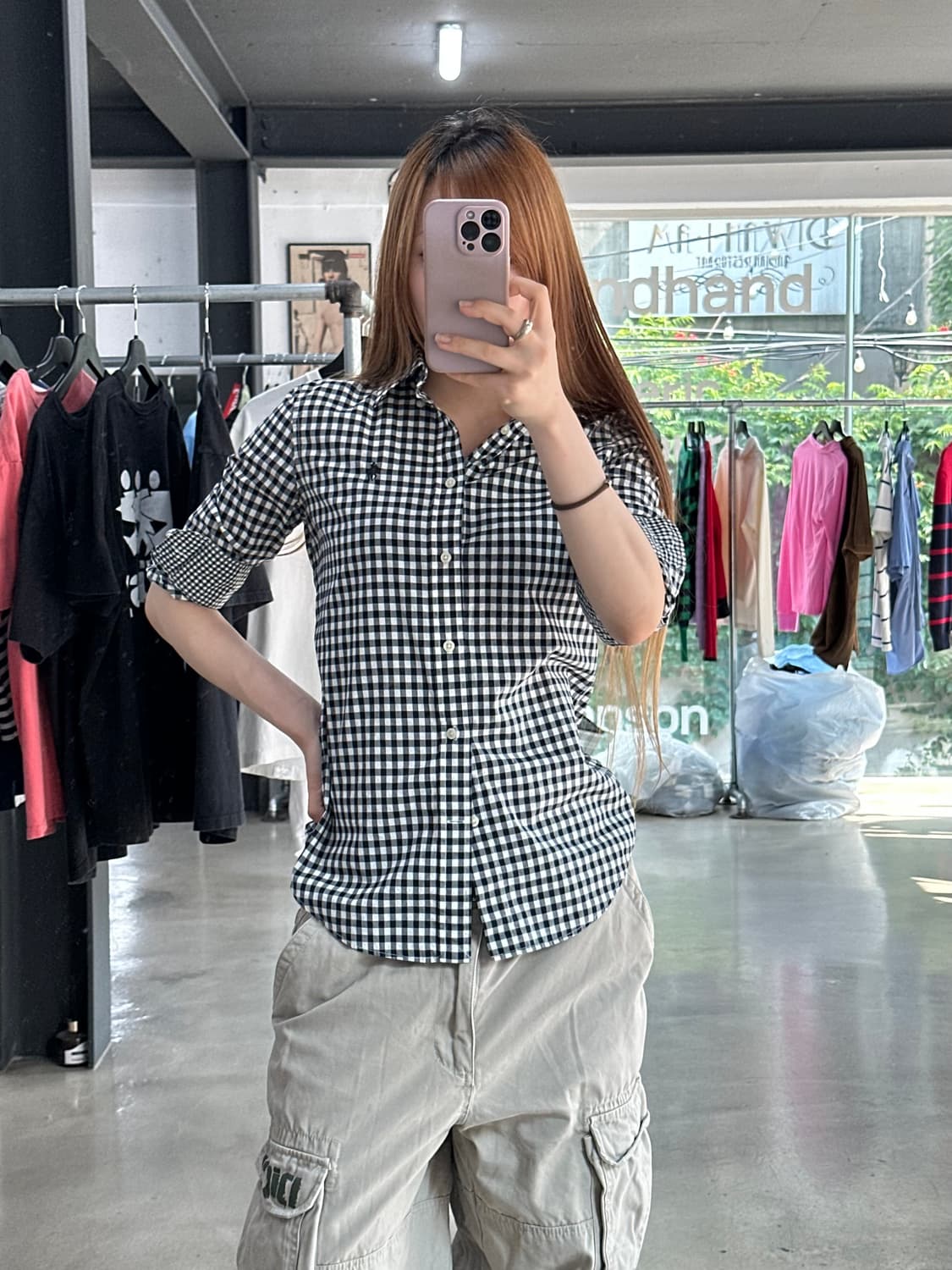 폴로랄프로렌 블랙포니 슬림핏 체크긴팔셔츠 상품이미지2