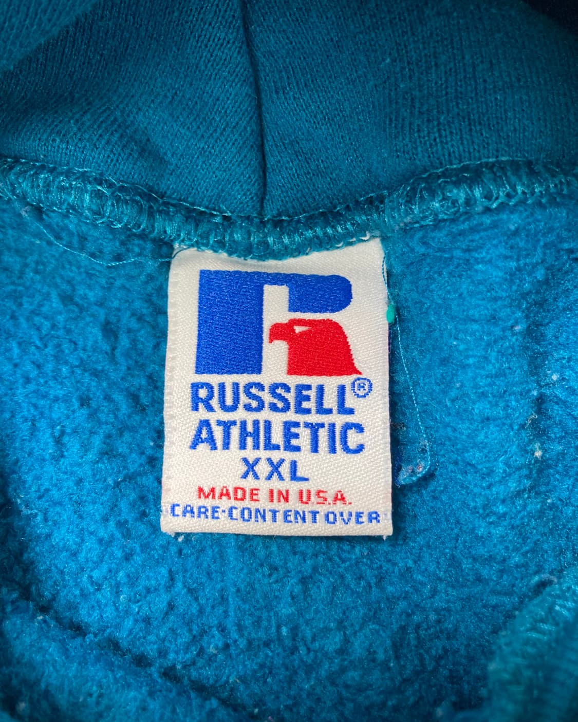 90s Russell Hoodie (teal blue) 상품이미지3