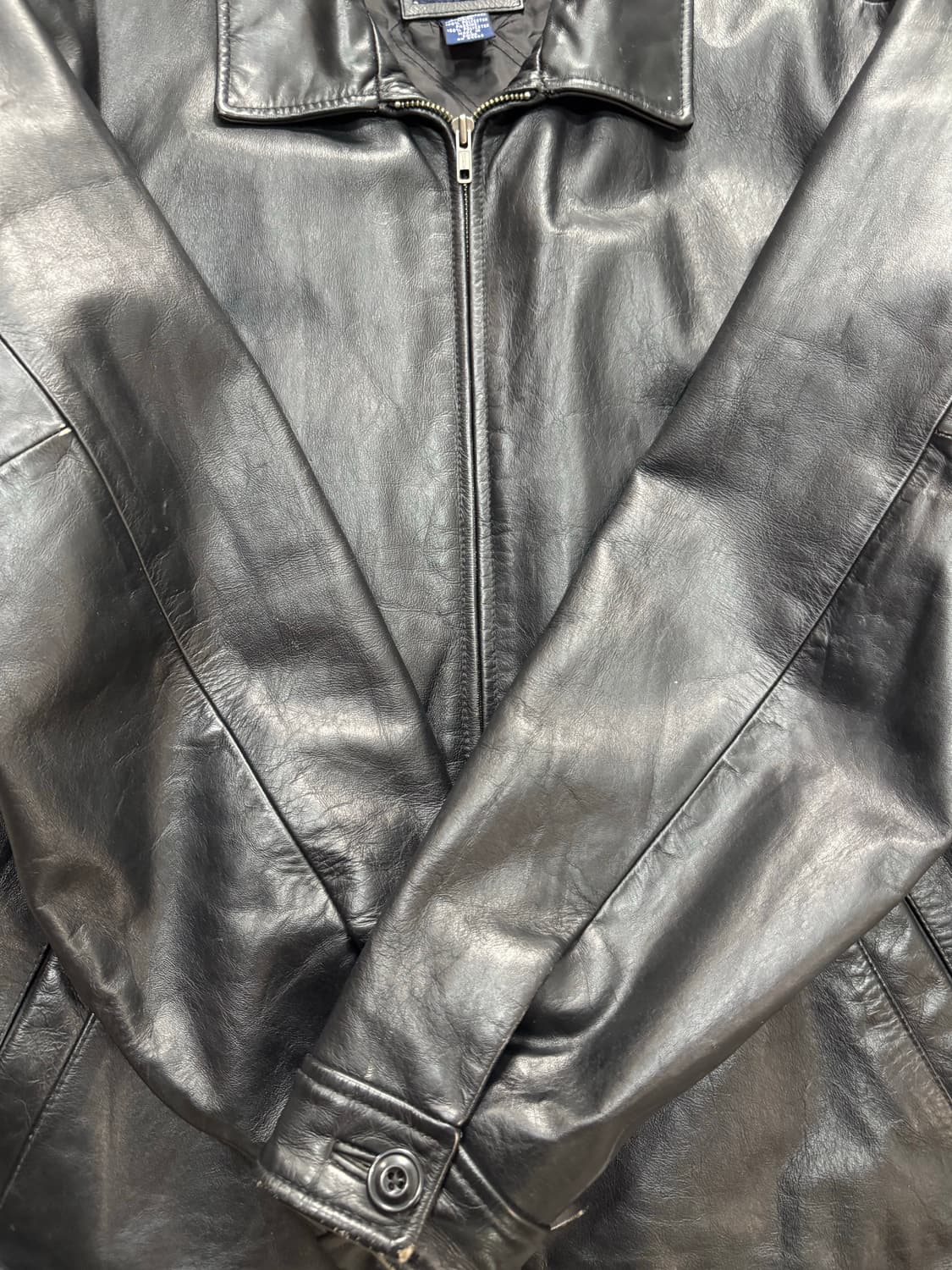 L) 올드갭 싱글라이더 카우하이드 레더 자켓 블랙 상품이미지5