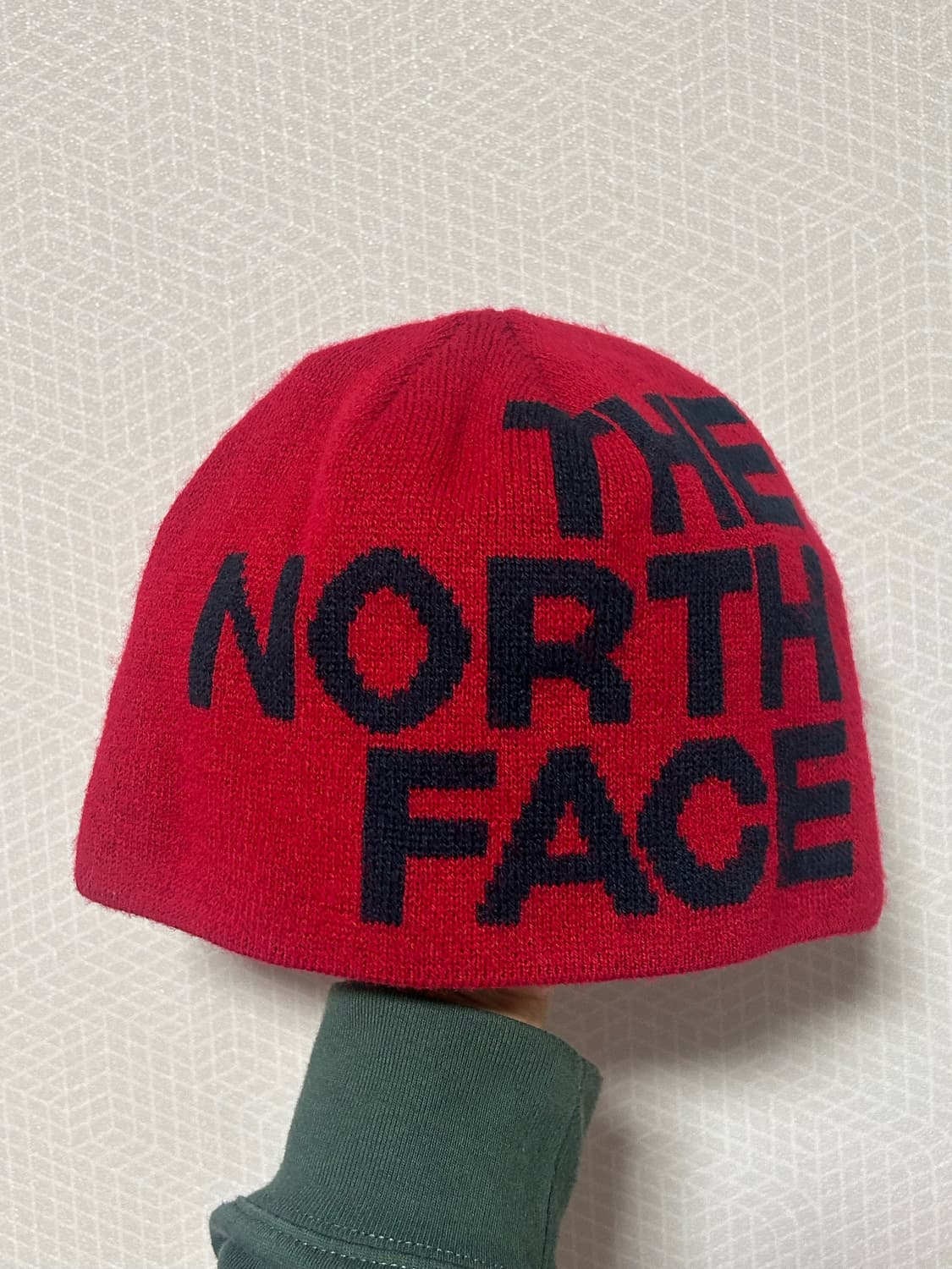 노스페이스 빨간색 비니 상품이미지1