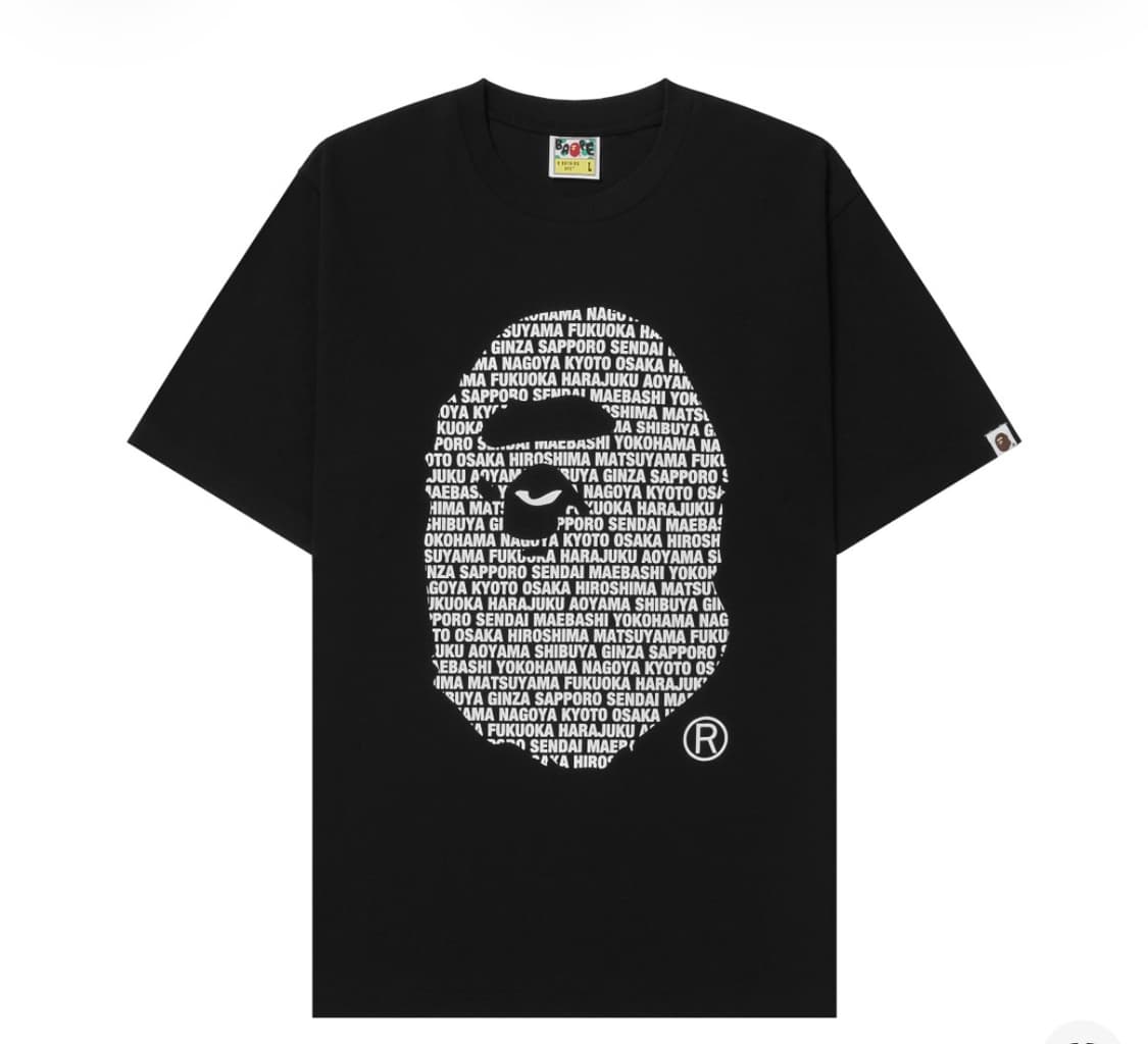 베이프 재팬 에이프 헤드 티셔츠 반팔 블랙 S 상품이미지1
