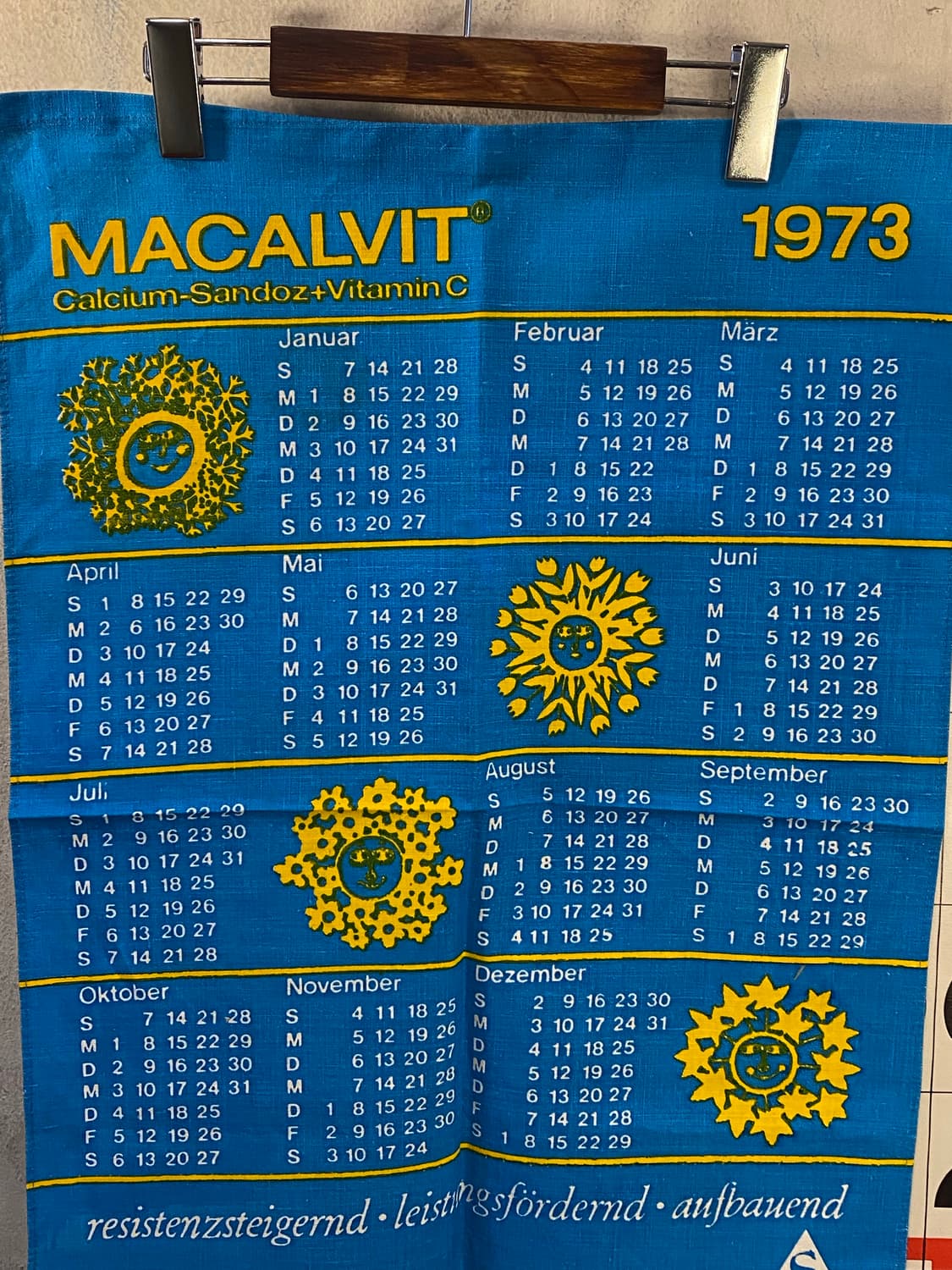 ☕️유럽 티타월 캘린더패브릭 상품이미지2