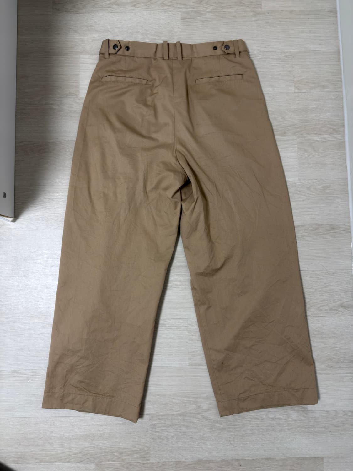 토니웩 코튼 와이드 트라우저 베이지 32 상품이미지2