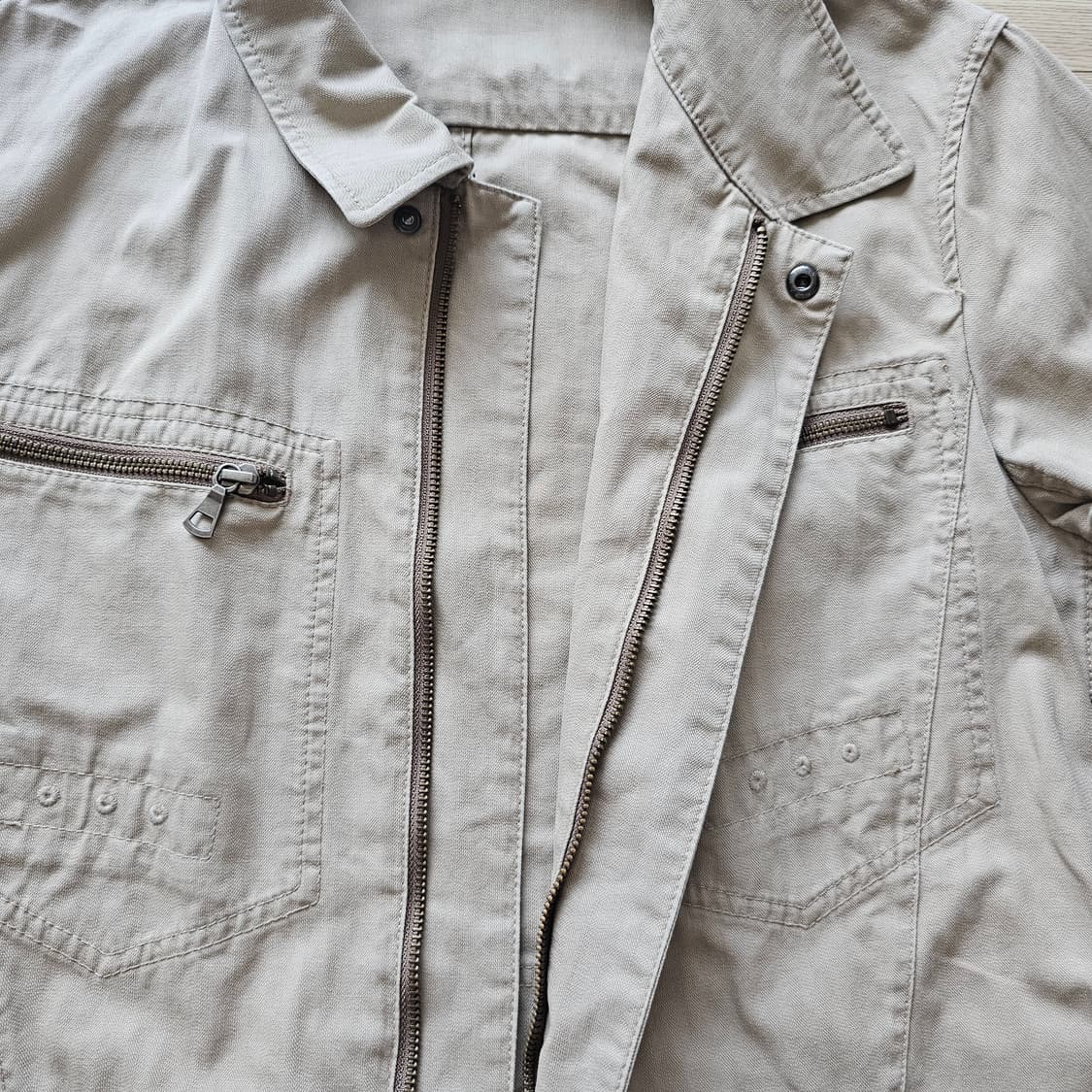 M 95 유니클로 +J 질샌더 워크 자켓 마 린넨 혼방 남자 여자 공용 상품이미지5