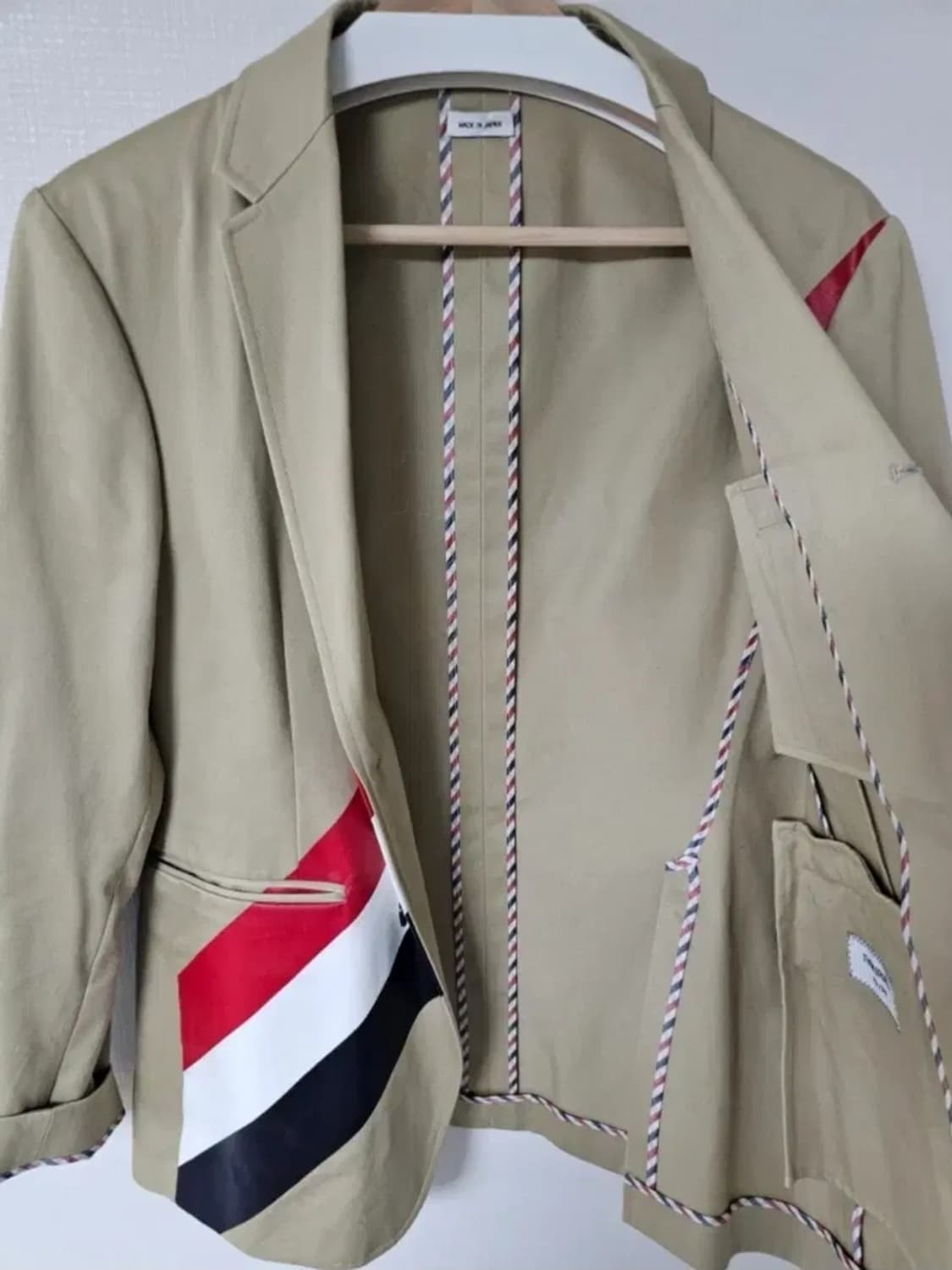 톰브라운 정품 트라이콧 사선 삼선 쟈켓(1사이즈/95~100) 상품이미지6