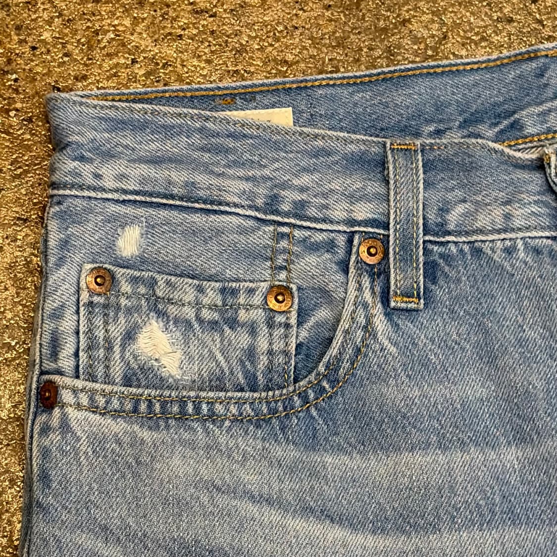 USA 빈티지 리바이스 501 여성 찢청 청바지 상품이미지5
