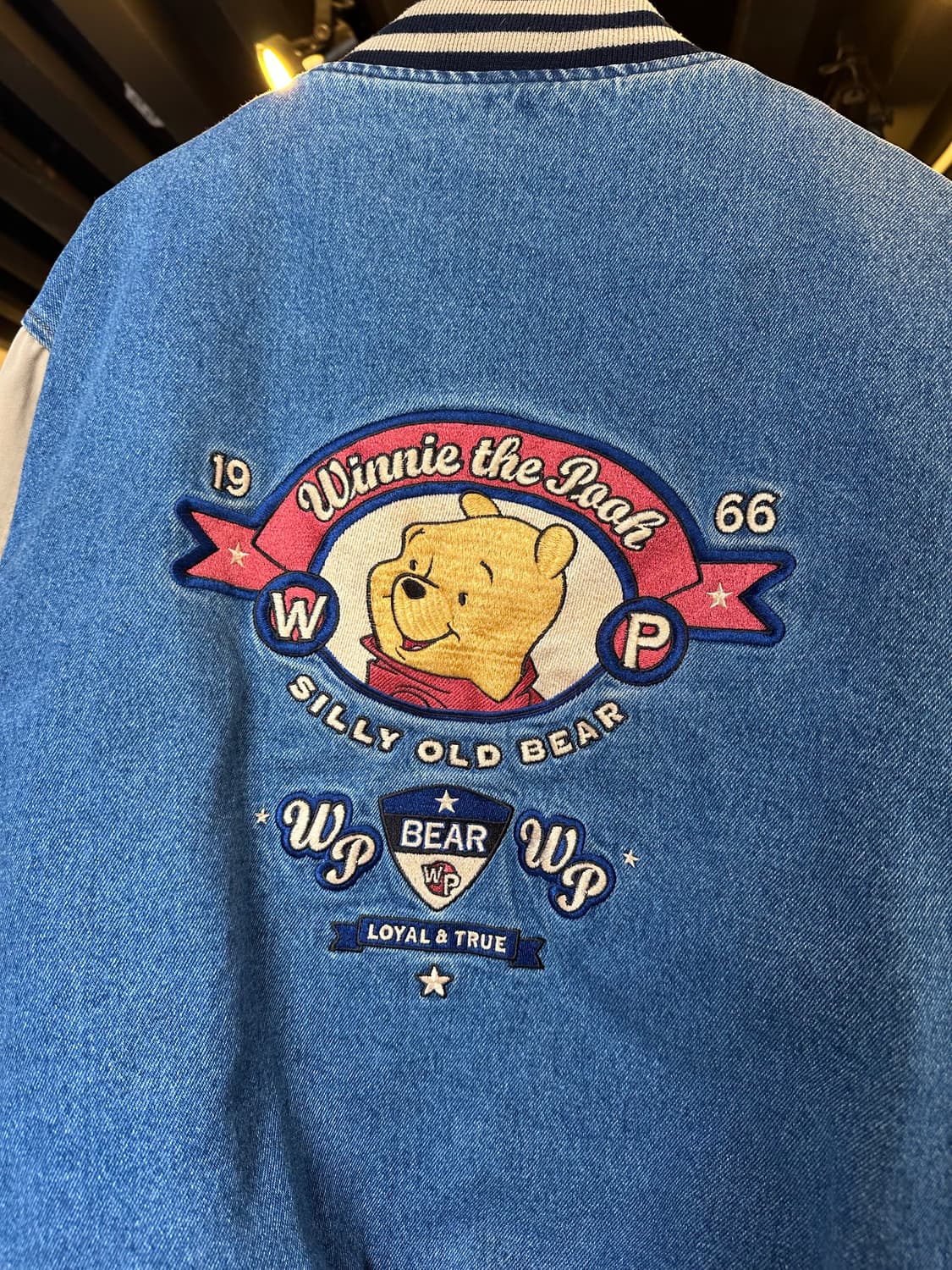 디즈니 푸 Pooh 데님 바시티 자켓 상품이미지7