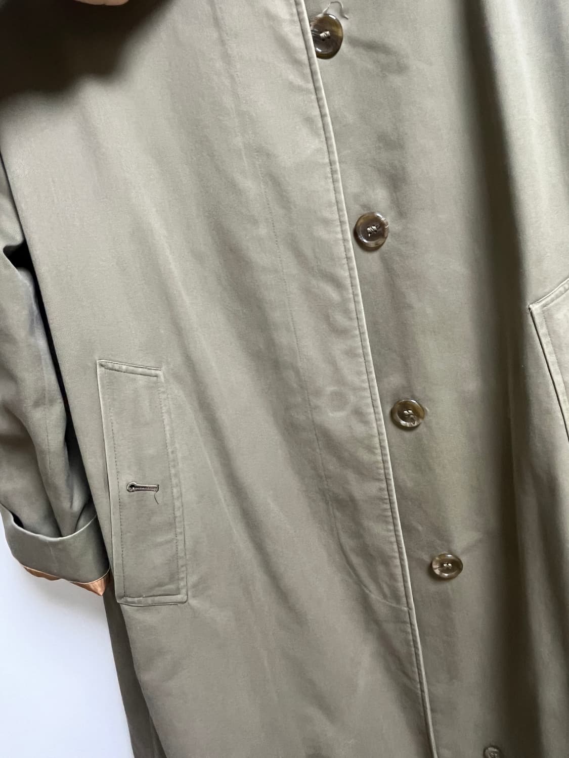 버버리 빈티지 트렌치 코트 (밝은 카키) 발마칸 스타일 상품이미지3