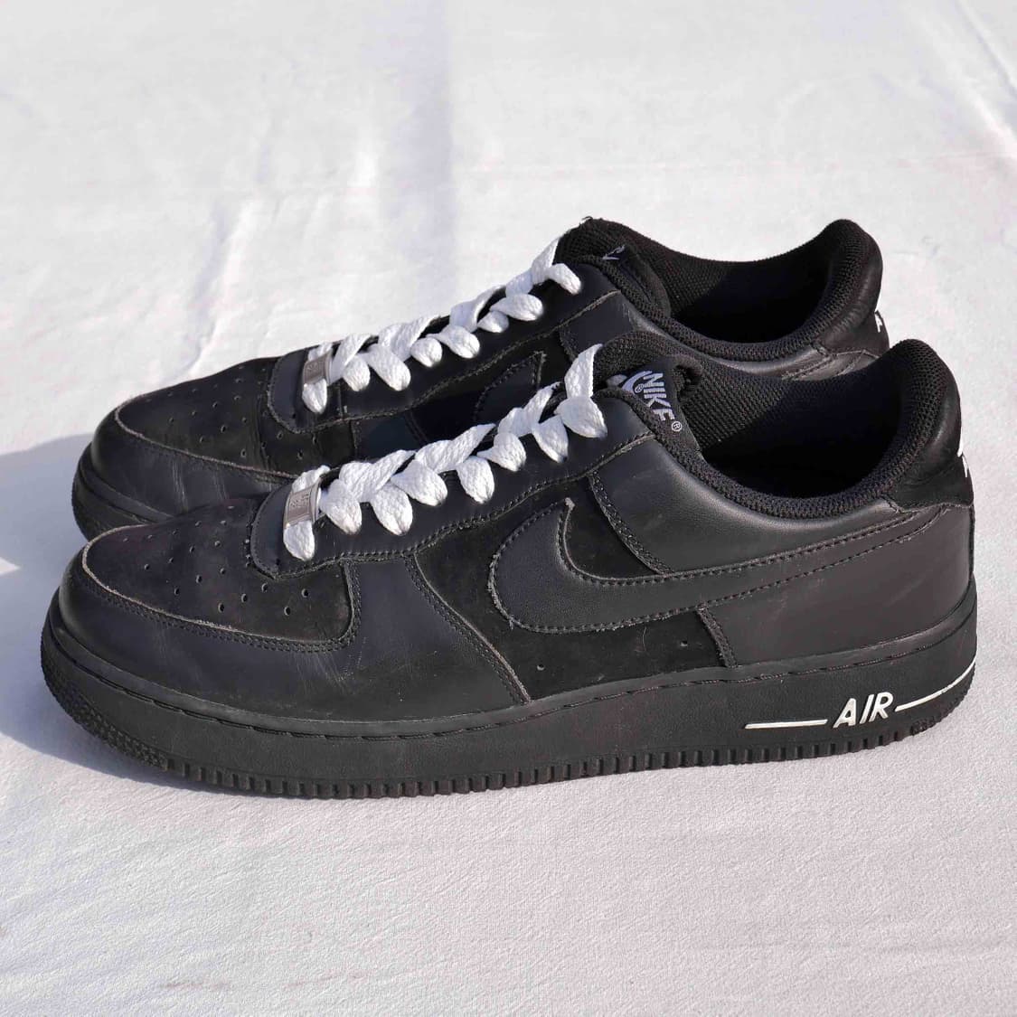 나이키 에어포스 1 로우 블랙 레더 상품이미지7