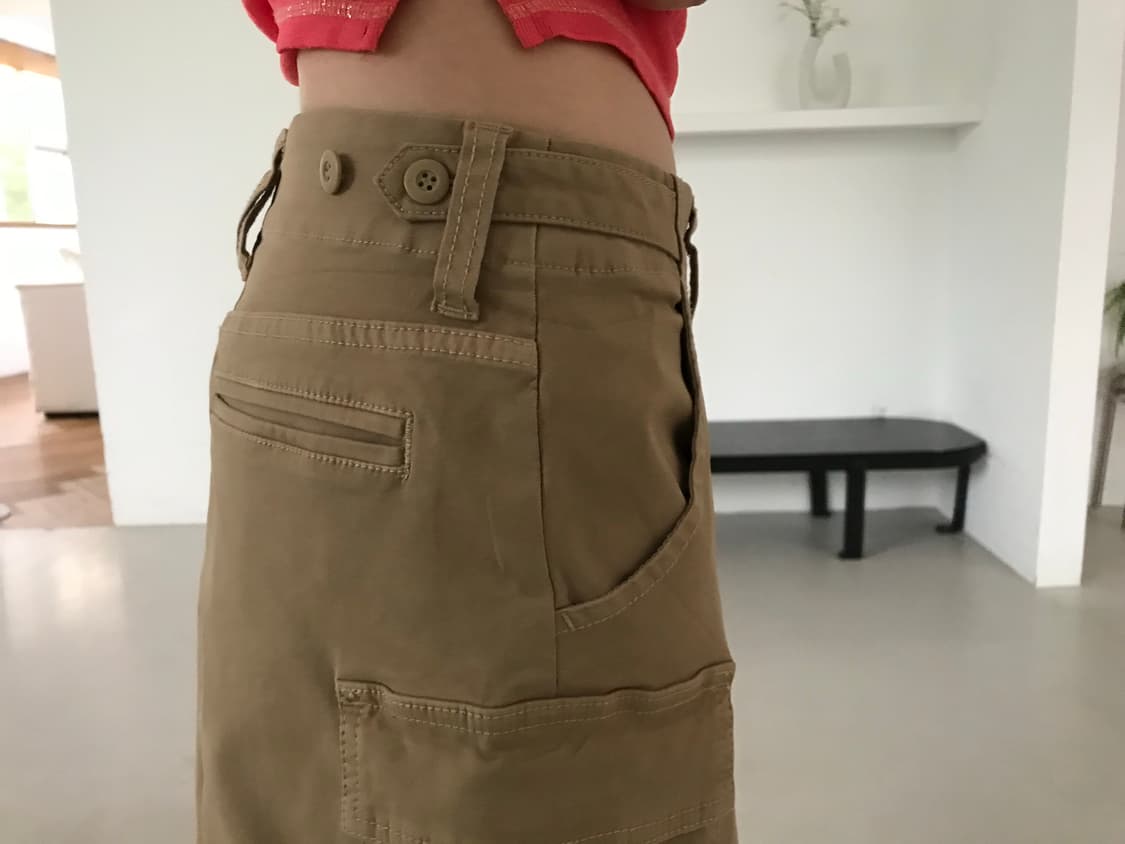 vintage beige cargo skirt 상품이미지4