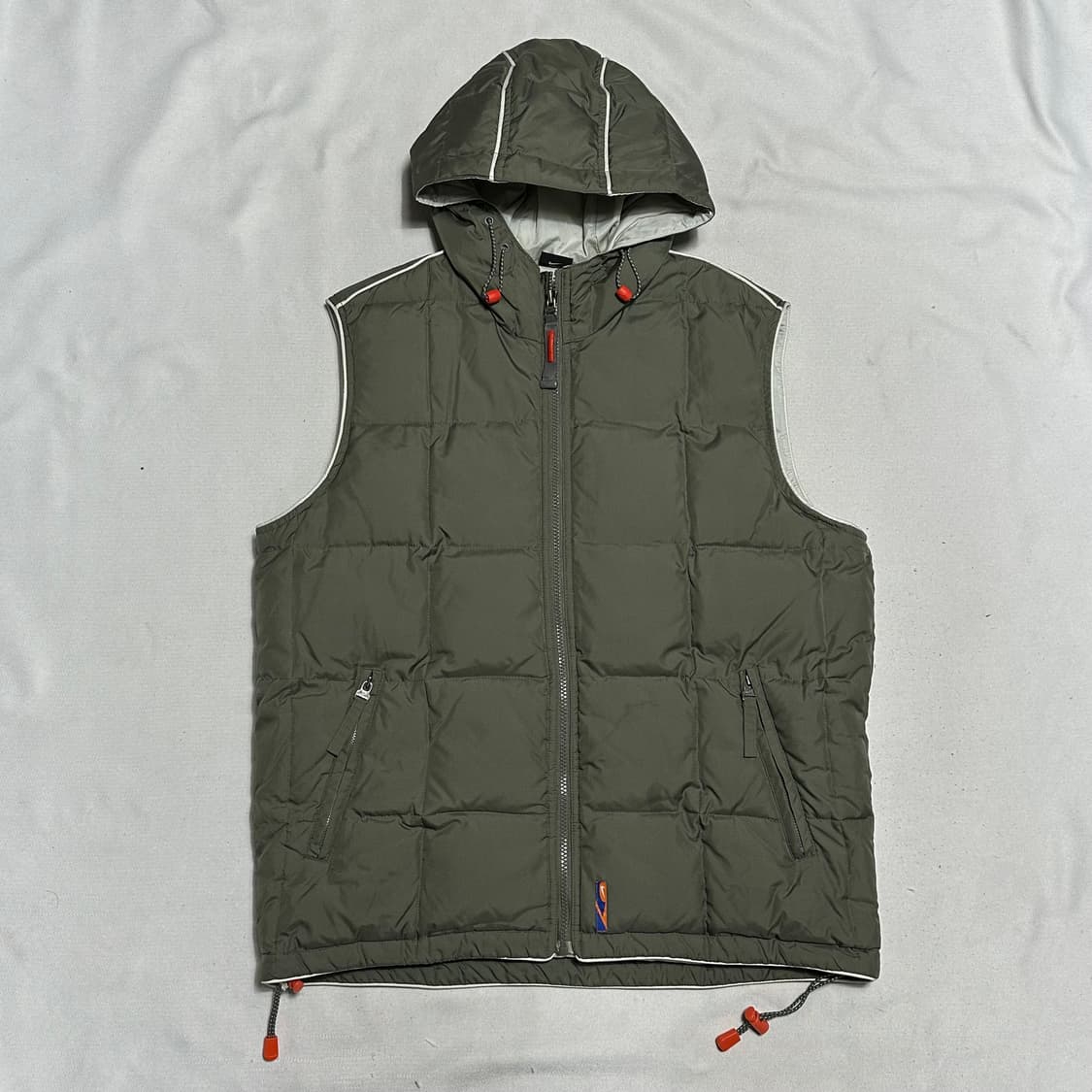 L 나이키 덕다운 카키 후드 패딩 베스트 상품이미지2