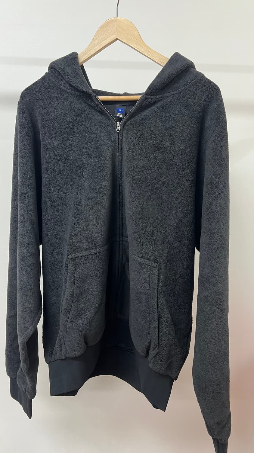 (새상품)이지갭 폴라플리스 후디집업 L 블랙네이비 상품이미지1