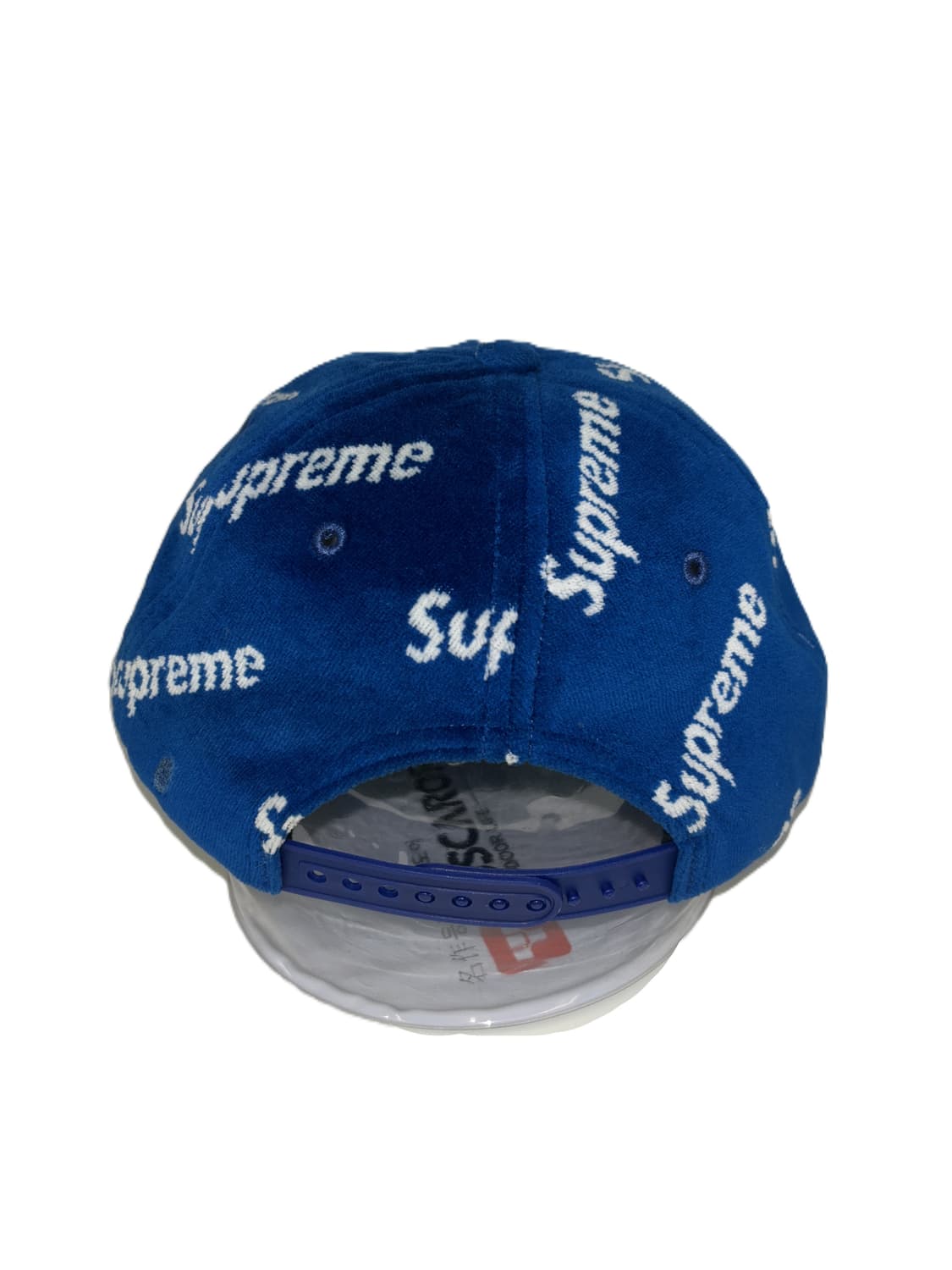 슈프림 벨벳 패턴 캠프 캡 블루 상품이미지3