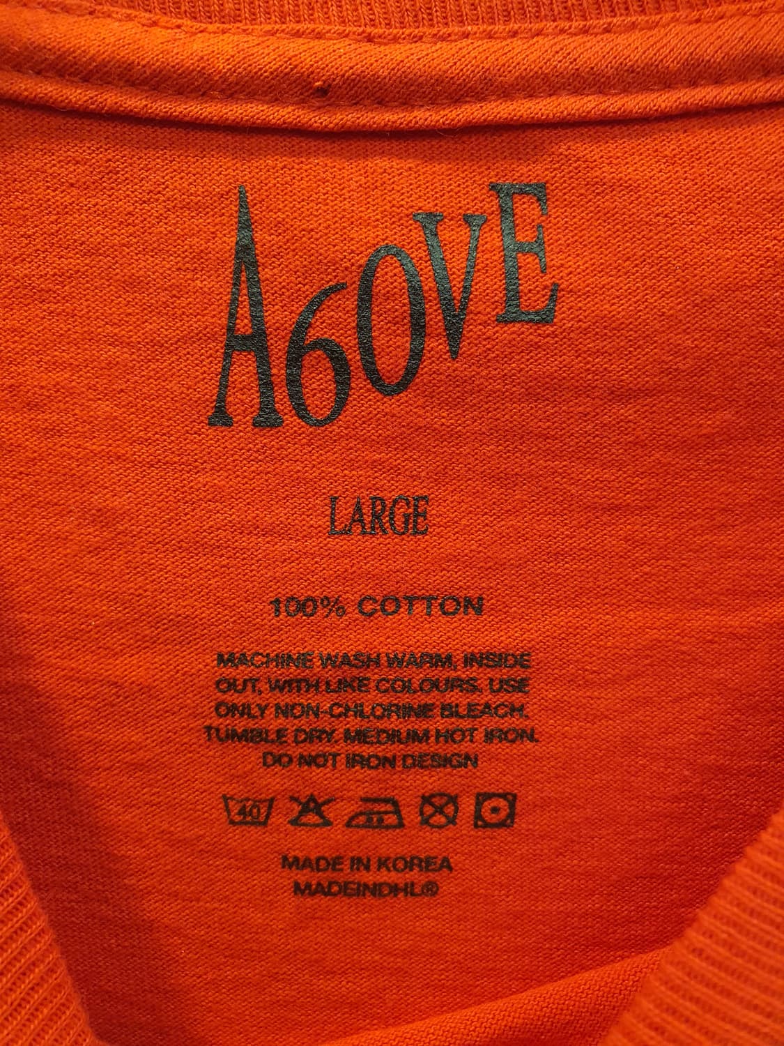 [L] A6OVE(어보브) 오피셜 미니 플래그 로고 반팔 티셔츠 (레드 상품이미지6