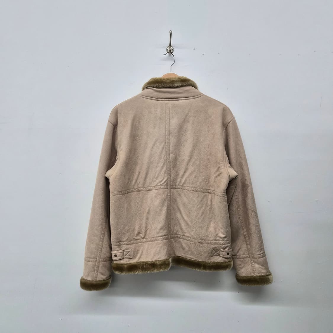 VAN 반 스웨이드 무스탕 자켓 아이보리 남성 M 상품이미지5