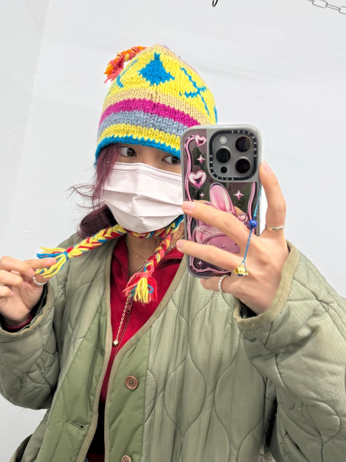 울 100 하구미 이어플랩 비니 상품이미지2