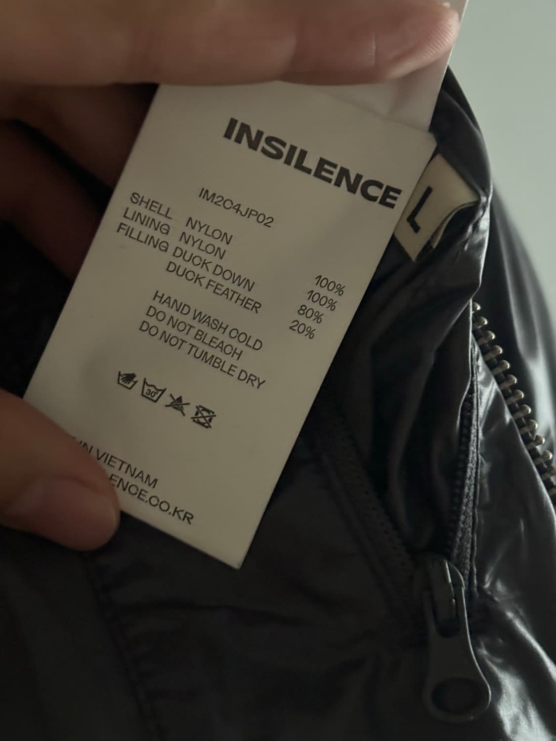 인사일런스 웨이브라인 덕다운 패딩 상품이미지7