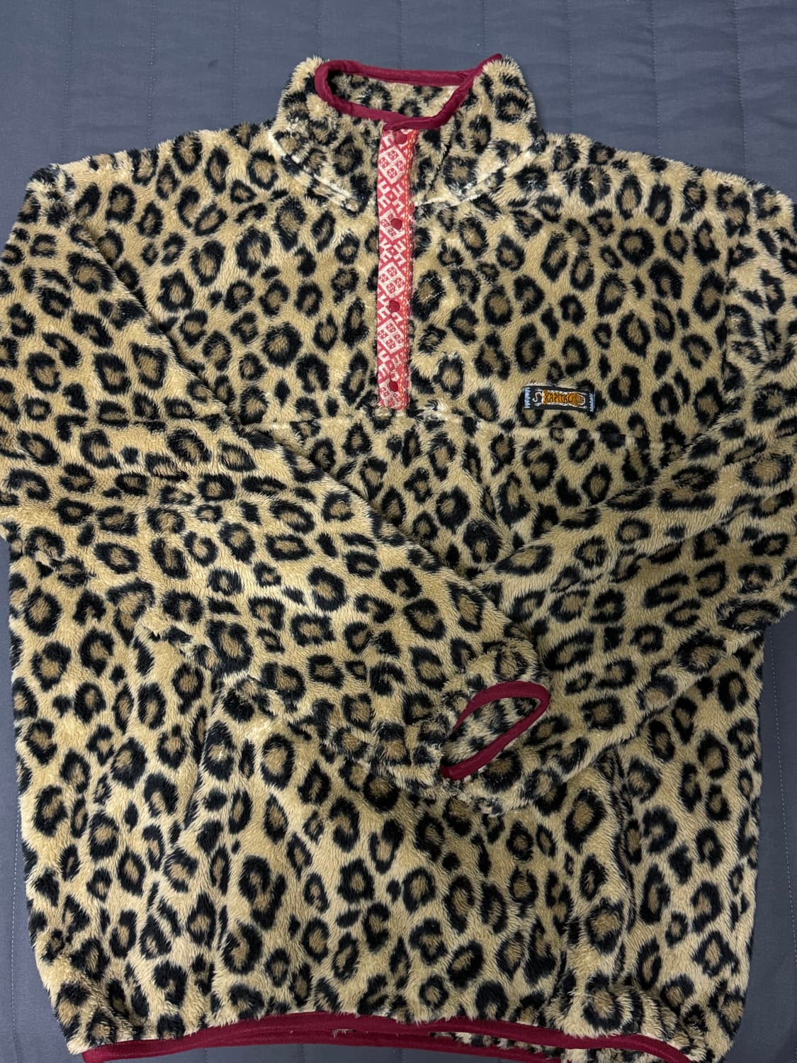 캐피탈 레오파드 후리스 스냅 상품이미지3