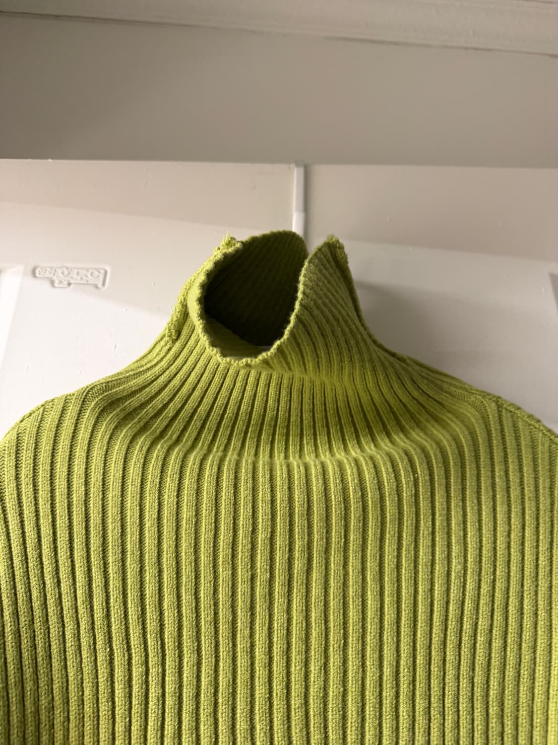 일본빈티지 올리브 크롭 터틀넥 니트 상품이미지6