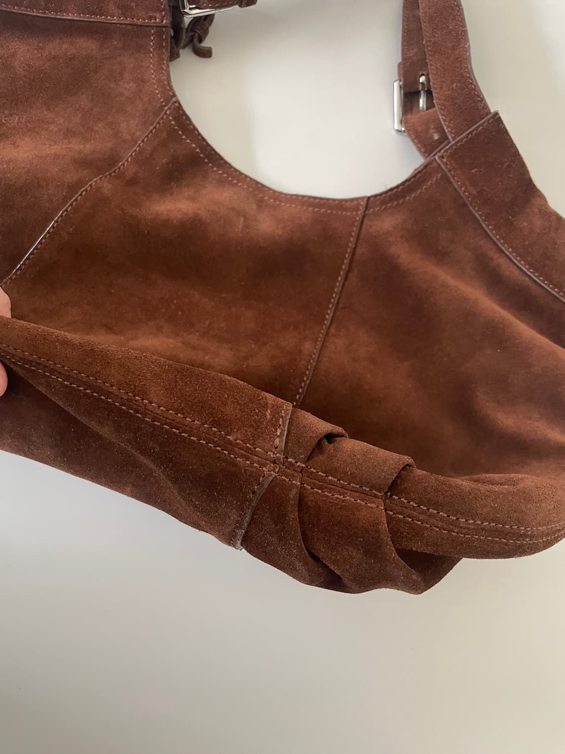 Ralph Lauren Brown Suede Hobo Tote Bag 상품이미지7