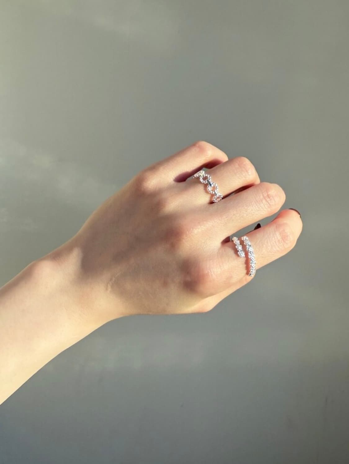 <새상품>실버925 로즈 오픈링 은반지 실버반지 빈티지링 상품이미지3