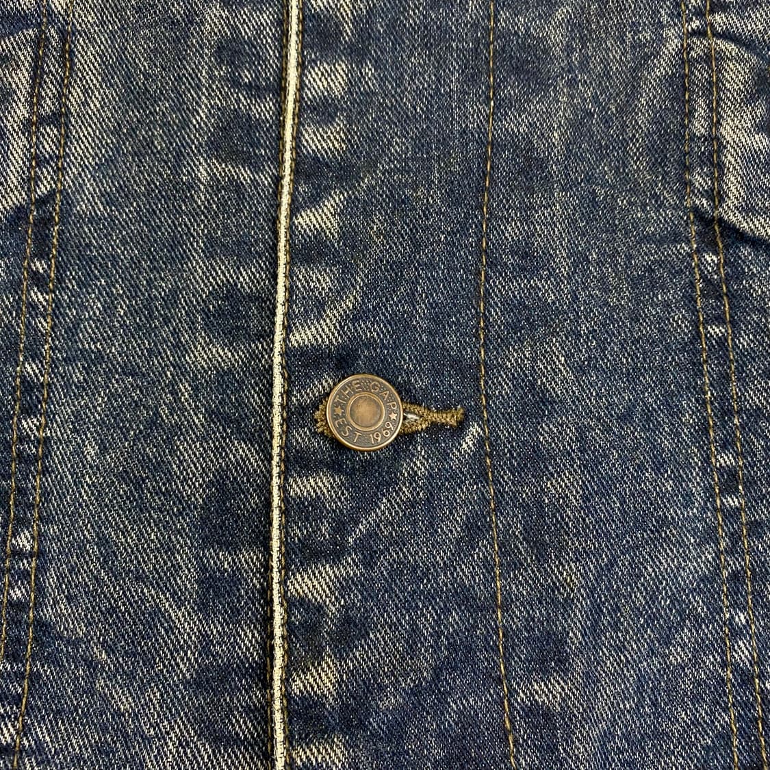 90s 갭 빈티지 레더 카라 포켓 데님 트러커 자켓 (105) 상품이미지8