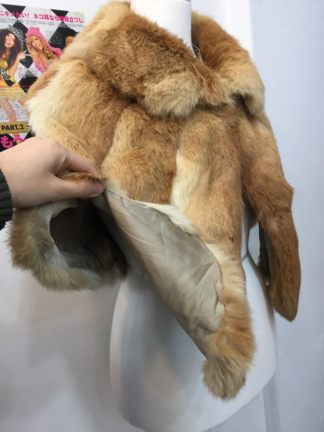 빈티지 갸루 퍼 케이프 상품이미지4