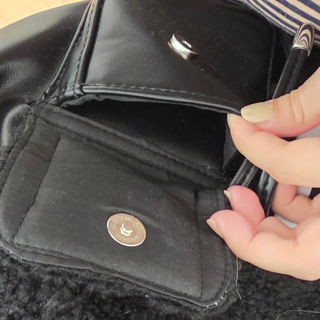 베이비베어 빈티지 아디다스커스텀  뽀글이 보부상백 블랙 유로파 상품이미지3