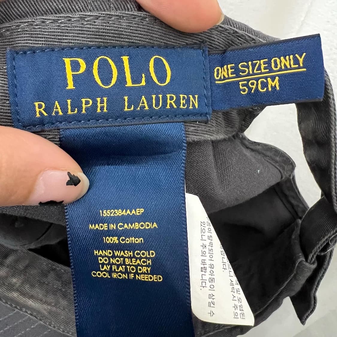 폴로 랄프로렌 그레이 화이트포니 볼캡 상품이미지4