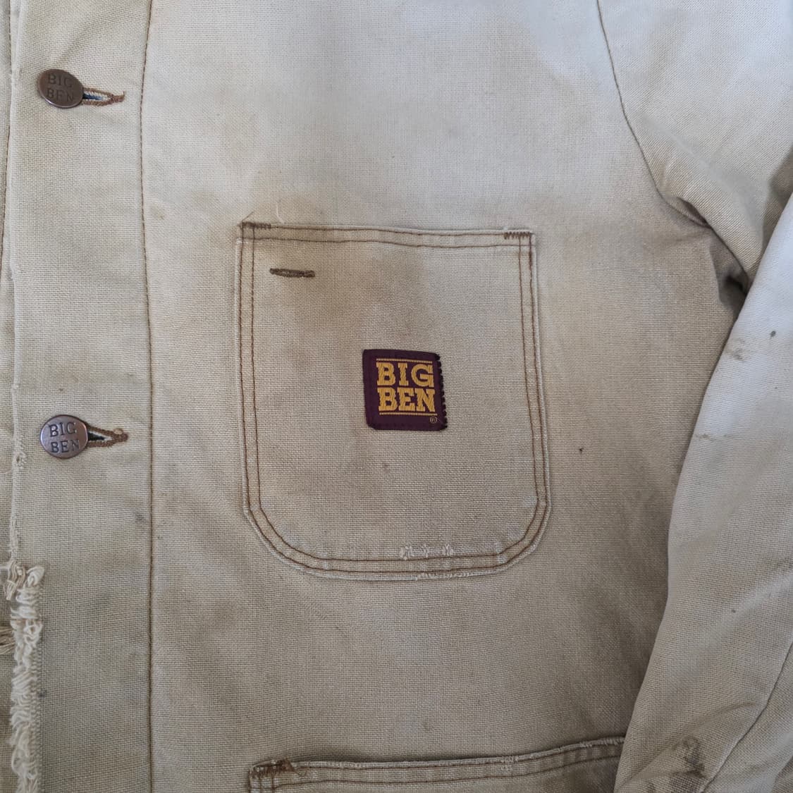 [44] 80s 빈티지 빅벤 BIG BEN 트래쉬드 하드페이드 초어자켓 상품이미지4