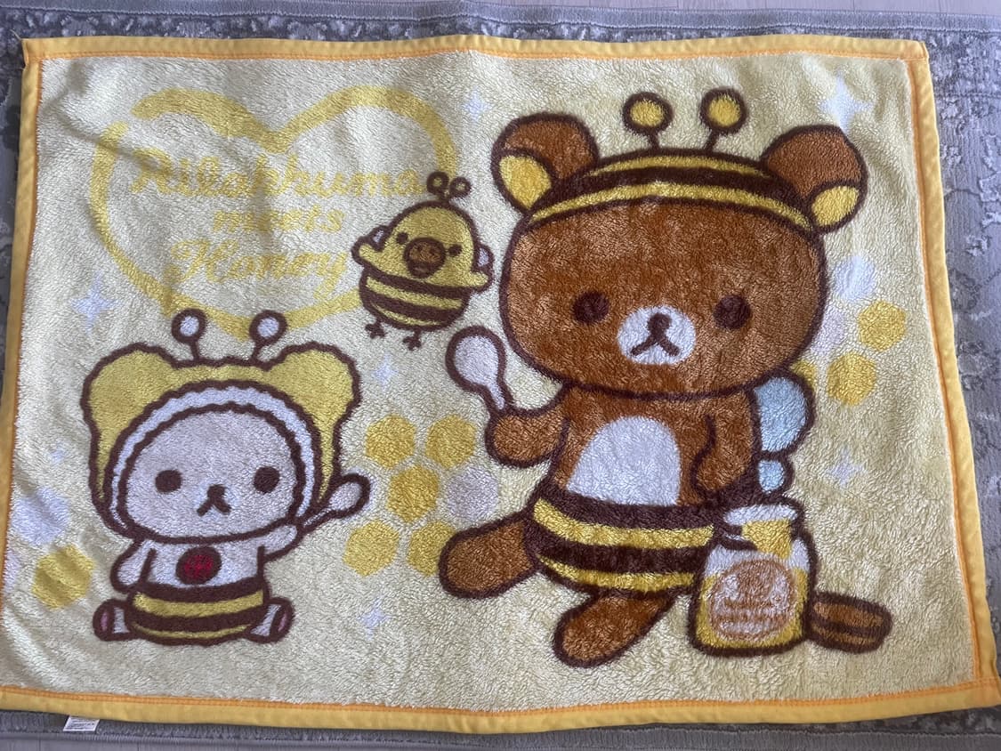빈티지 리락쿠마 Rilakkuma 담요 💛🤎 상품이미지1