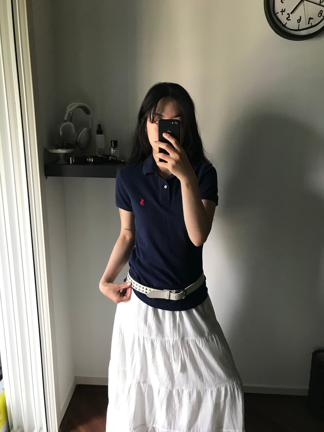 폴로 랄프로렌 포니 로고 네이비 카라티 상품이미지1