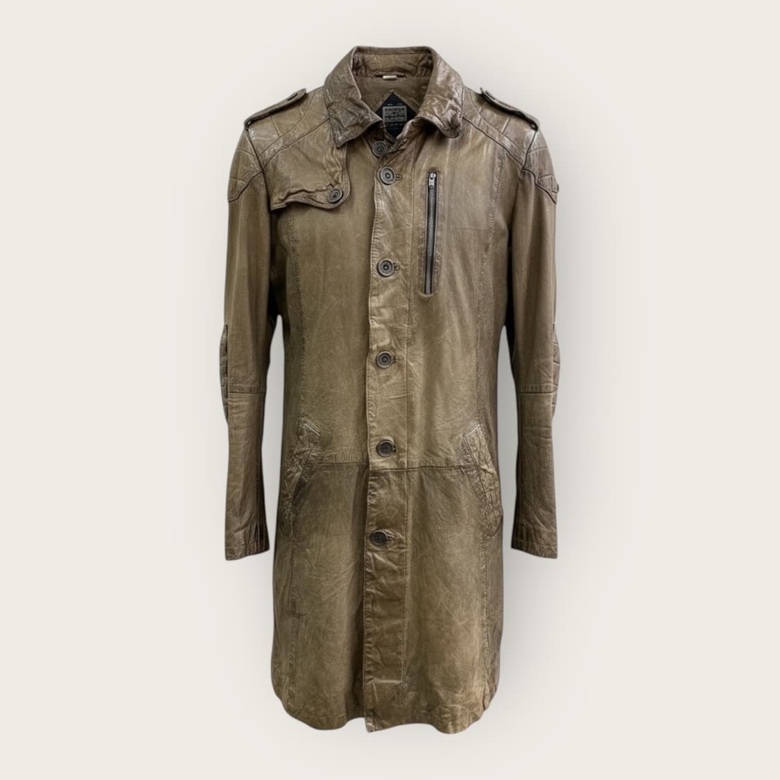 M/ 디젤 아카이브 램스킨 레더 롱코트 자켓 상품이미지1