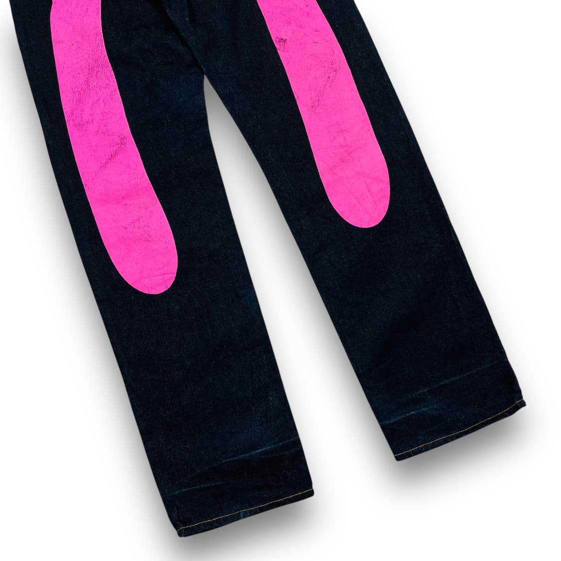 에비수 시그니처 빅로고 핑크 y2k 데님 팬츠 상품이미지3