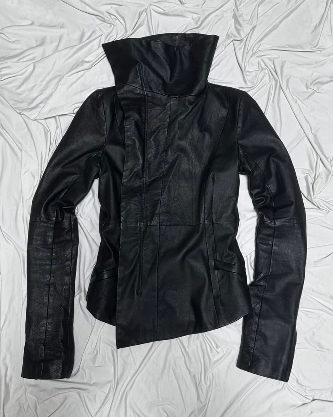 Ekam high-neck lamb skin jacket 상품이미지1