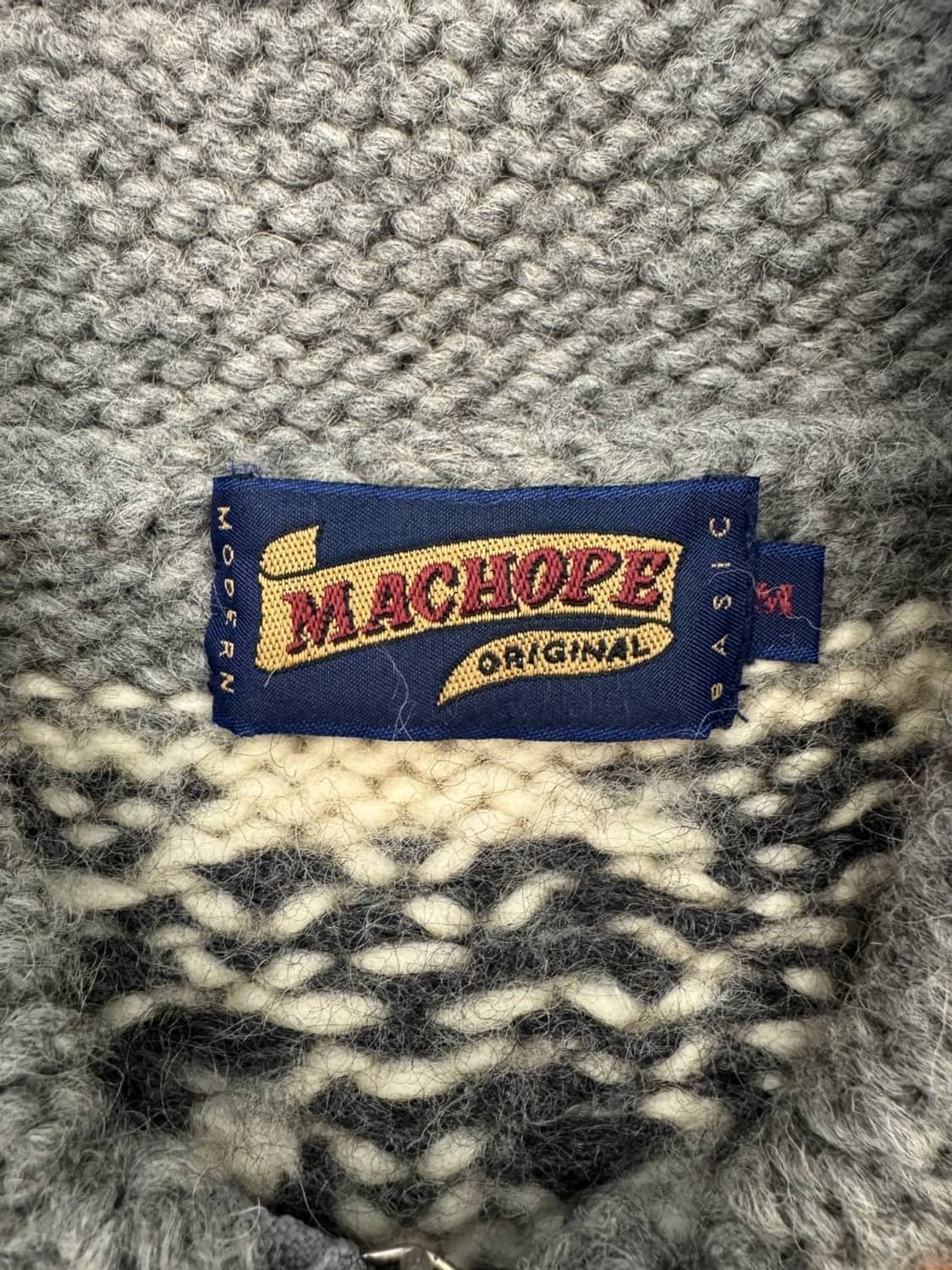 90-00s Machope deer pattern wool cowhich 상품이미지4
