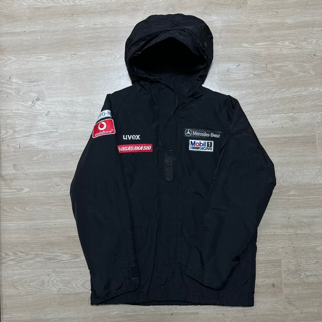 살로몬 벤츠 스폰서 패치 후드 바람막이 점퍼 [블랙] S/90 상품이미지1