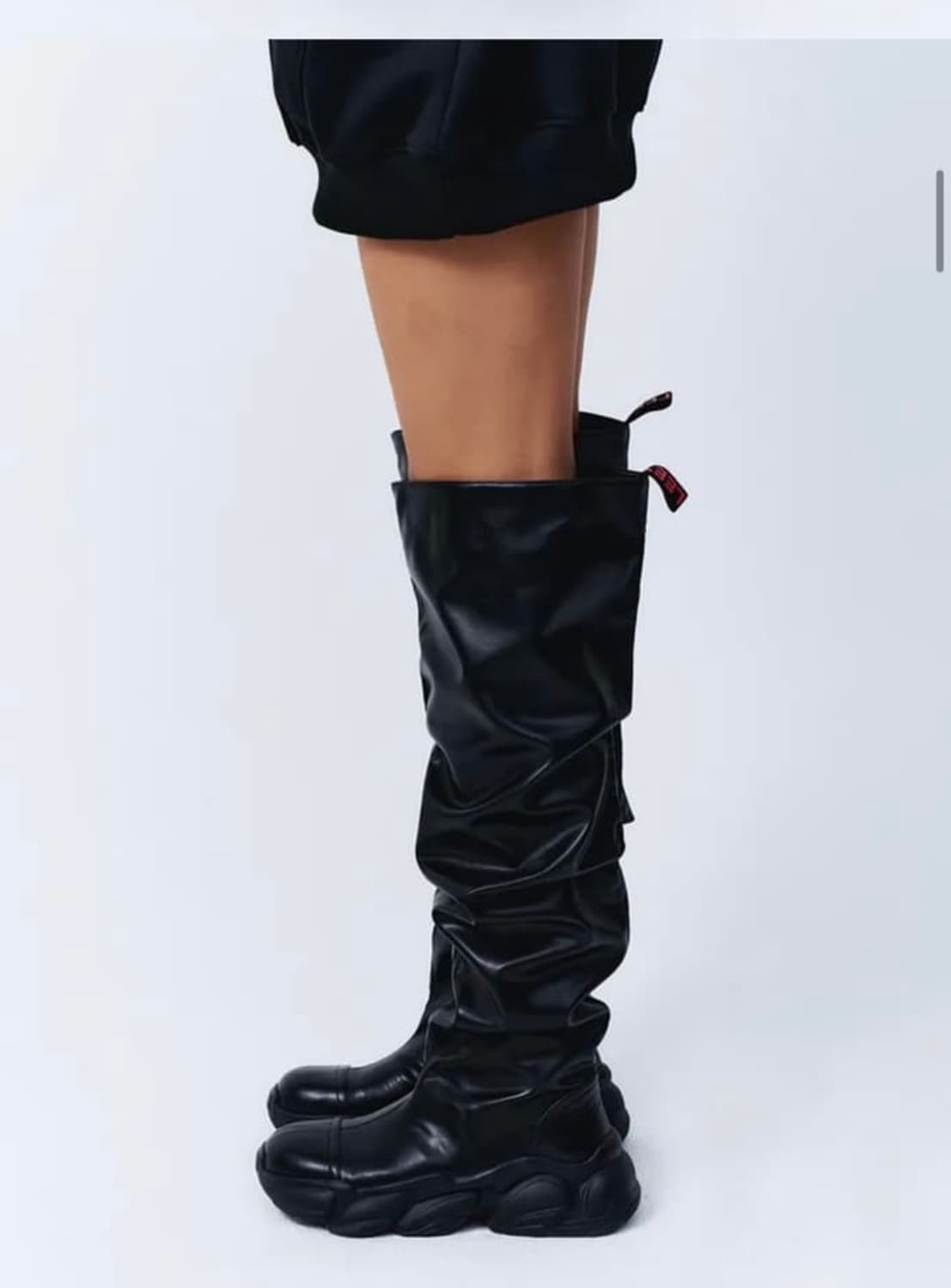 LEEY 엘이이와이 플랫폼 니하이 부츠 싸이하이부츠 슬라우치부츠 상품이미지4